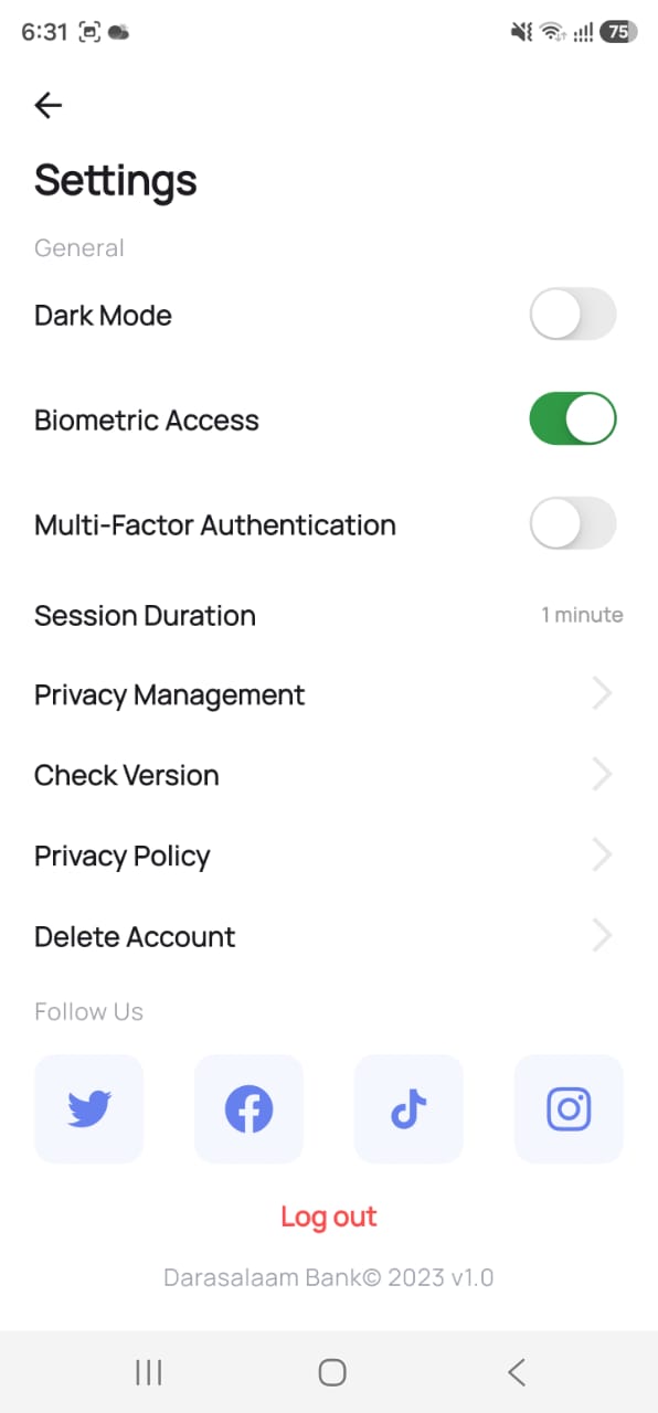 DSB App Settings